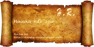 Hauska Rózsa névjegykártya
